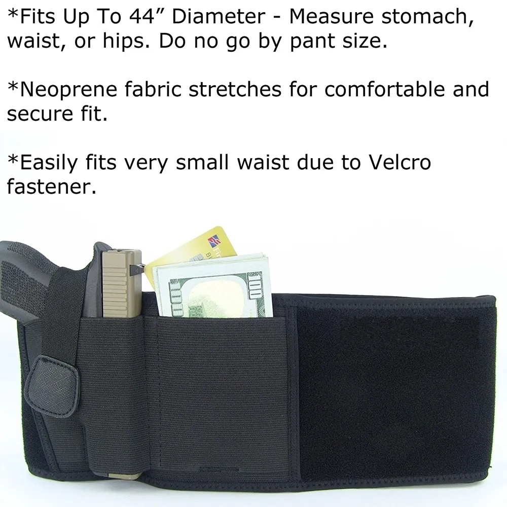 Tactique Belly Gun Holster Ceinture Dissimulée Carry Ceinture Porte  Pistolet Magazine Sac Invisible Ceinture Holster Du 6,07 €