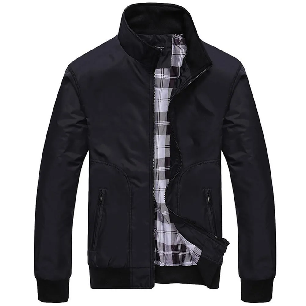 Men's Jackets Coat Overcoat Outwear Casual Fashion Men Winter SolidColor Stand Collar Zipper Pockets Pilot 221206