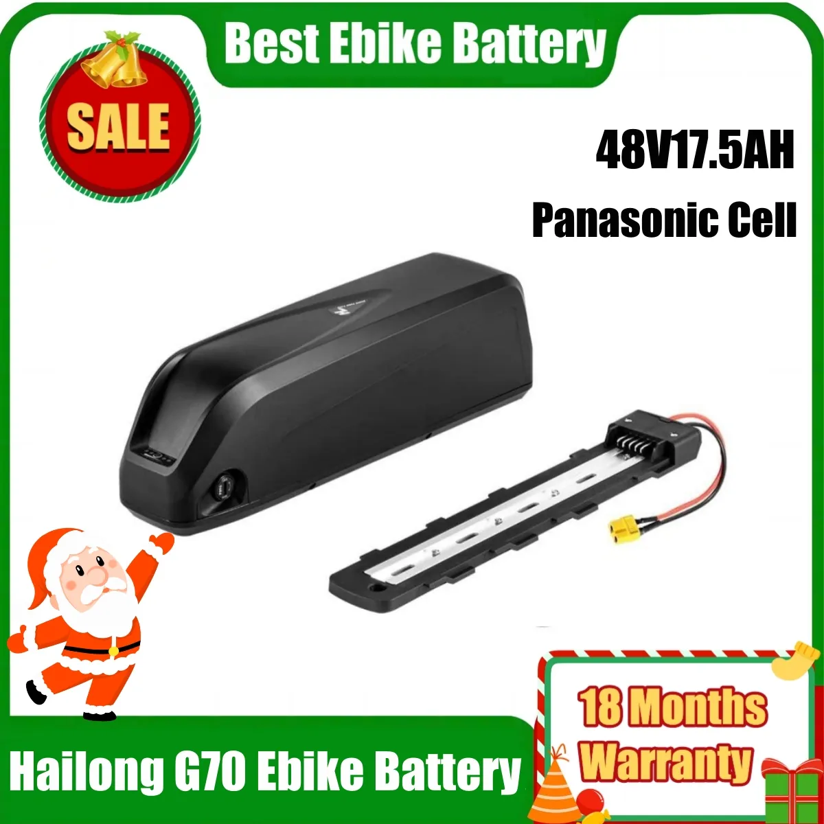 Bicicleta elétrica Hailong G70 Ebike Battery 48V 12.5AH 15AH 16AH 17,5AH BATERIAS DE TUBRAS