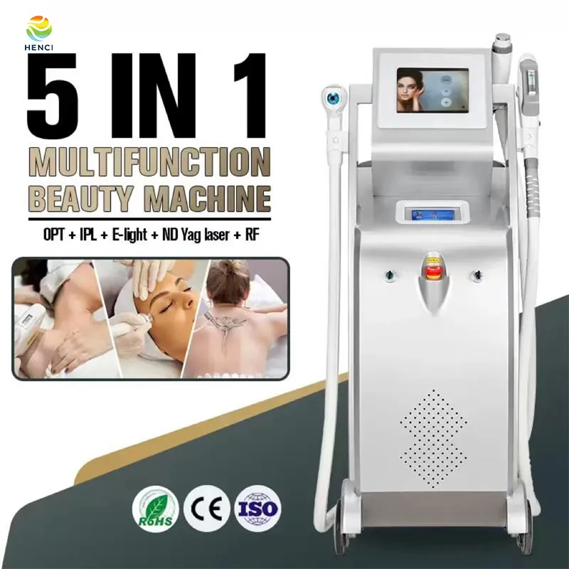 Tecnologia RF per il ringiovanimento della pelle Lentiggini Rimozione Macchina laser Rimozione tatuaggio Dispositivo Nd Yag Laser Ipl Depilazione