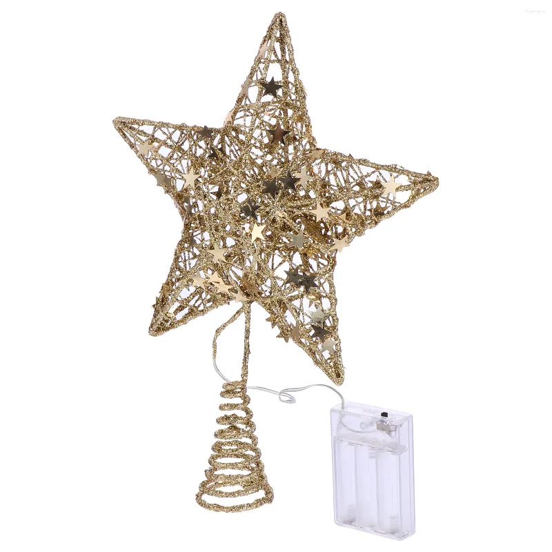 Décorations de Noël 1PC Tree Topper Décor Star Prop Creux sans batterie