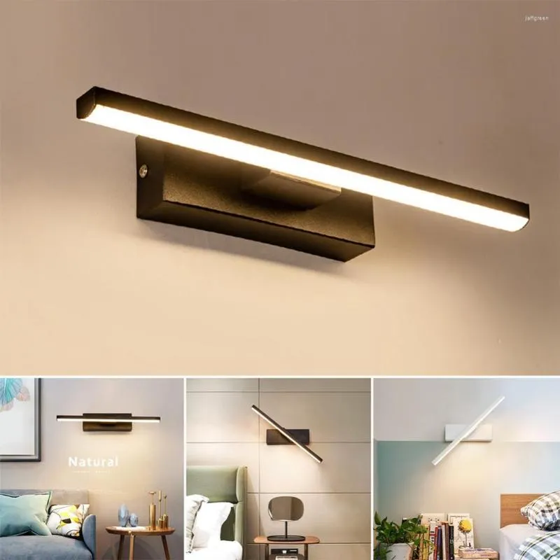 Bedside Wall Light Rotertable Justerbara sovrumslampor inomhus enkel aluminiumlampa fixtur