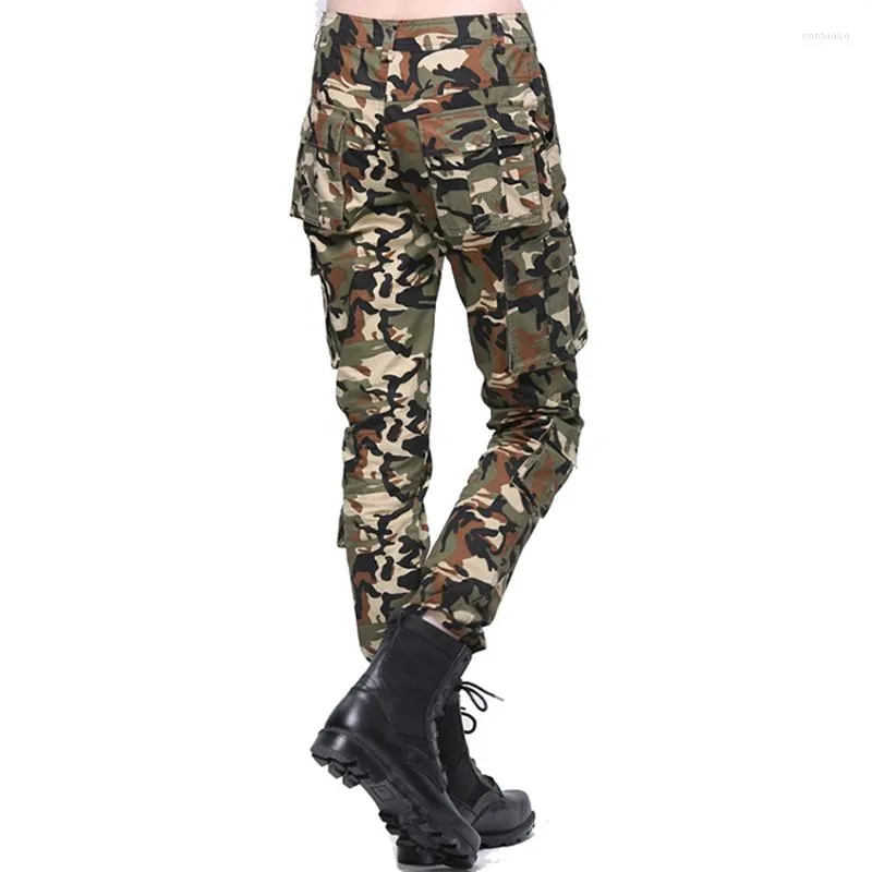 Pantaloni da esterno 2022 mimetica militare tattica da donna multi-tasca in cotone sottile esercito moda uomo caccia sportiva Cargo