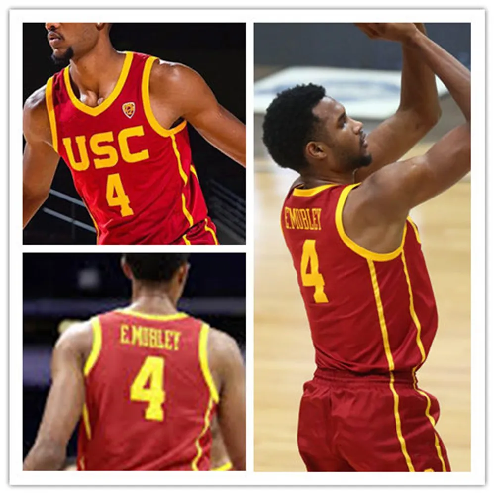 Basketanpassad USC Trojans Basketball Jersey Stitched 33 J'Raan Brooks 34 Victor Uyaelunmo 31 Nick Rakocevic 3 Isaiah Mobley 4 Evan Mobley 14