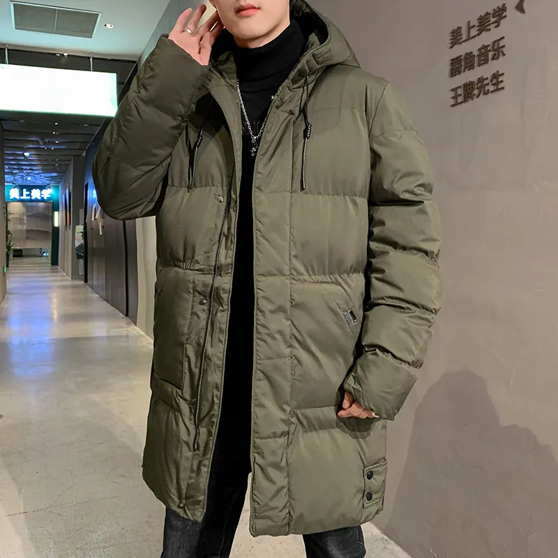 Parkas masculina PLUS TAMANHO 8XL WINTRO LONGO A quente jaqueta com capuz grossa de casaco de outono fora roupas de roupas clássicas à prova de vento 221207