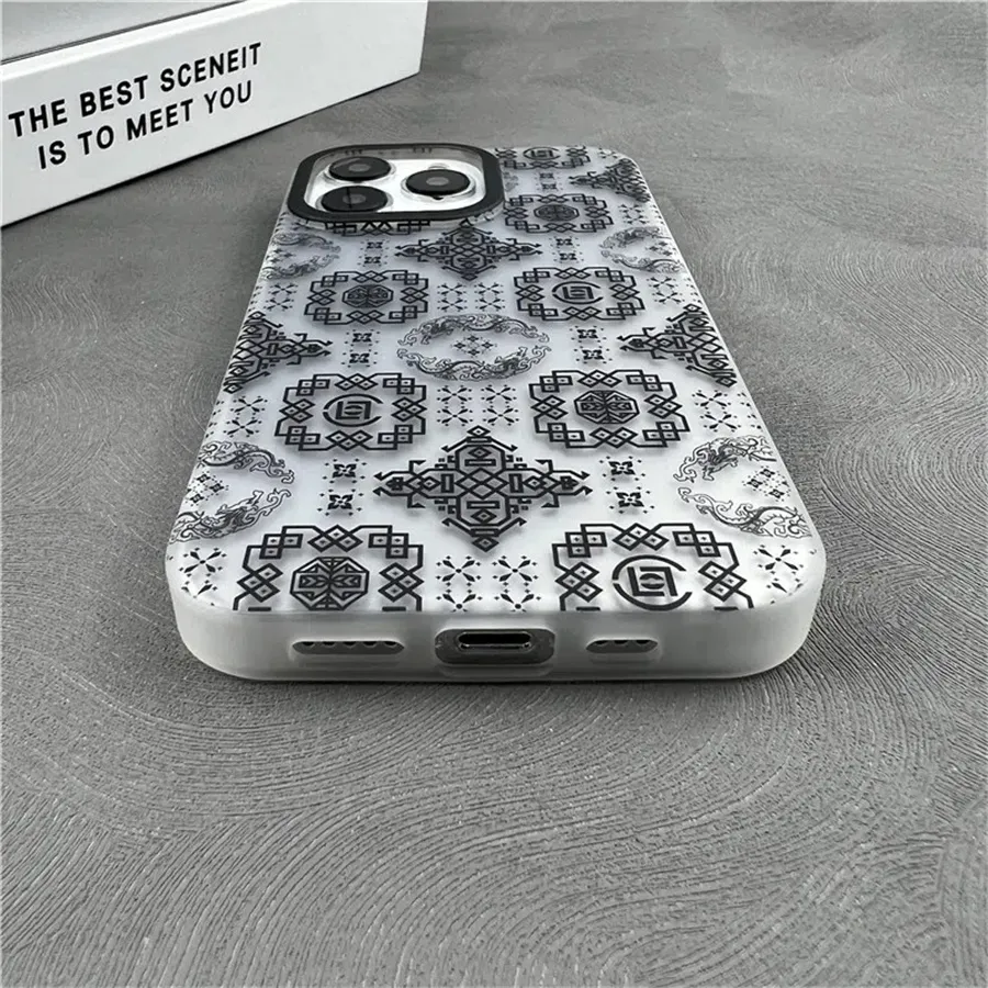 Handyhüllen Doppelschichtige Galvanisierung Designer-Handyhüllen für iPhone 15 14 15 14pro Western Trend Phonecases Black Silks 15 14promax 13 12 Fashion Boy RDNW