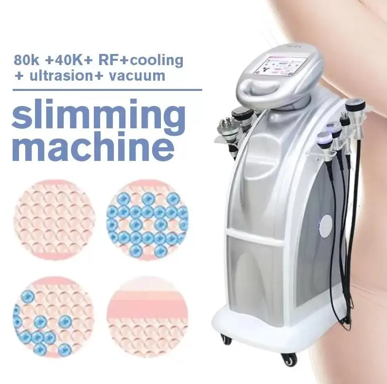 Professionell 7 i 1 bantning 80K Kavitation Ultraljud Lipo Vakuum Kavitation Förlust Vikt Rf Radio Frequency Cellulite Reducer Beauty Machine Med CE-godkännande