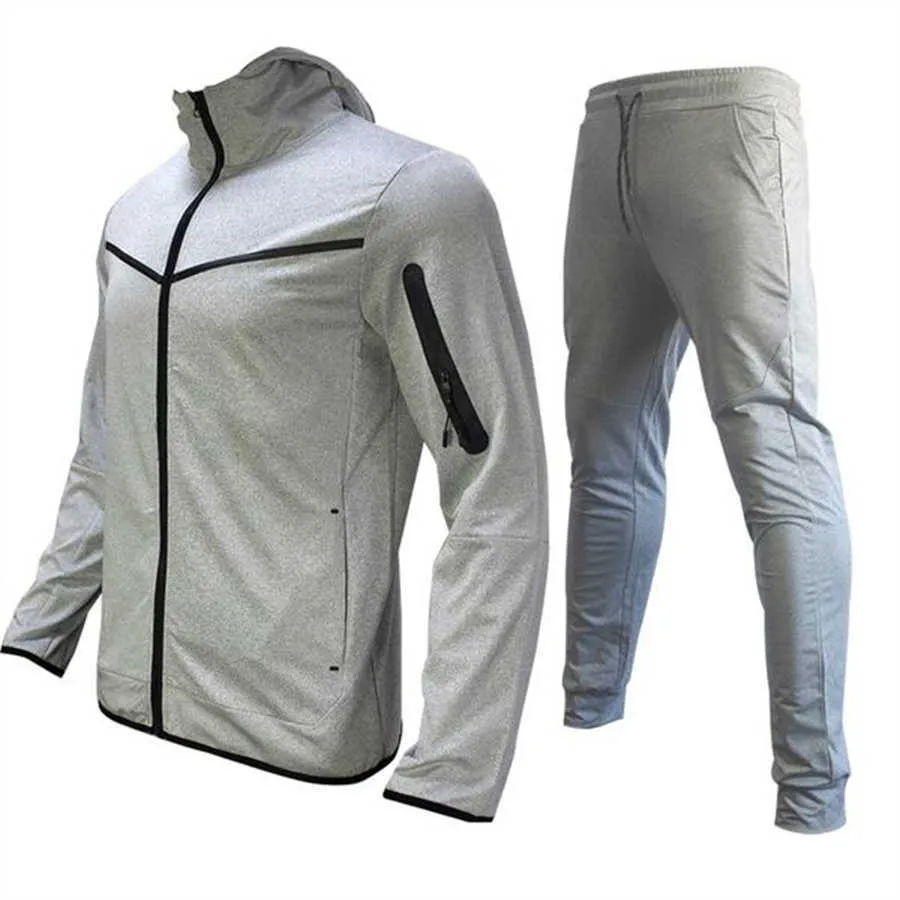 Mens Designer Tracksuit Set With Thin Tech Fleece Athletic