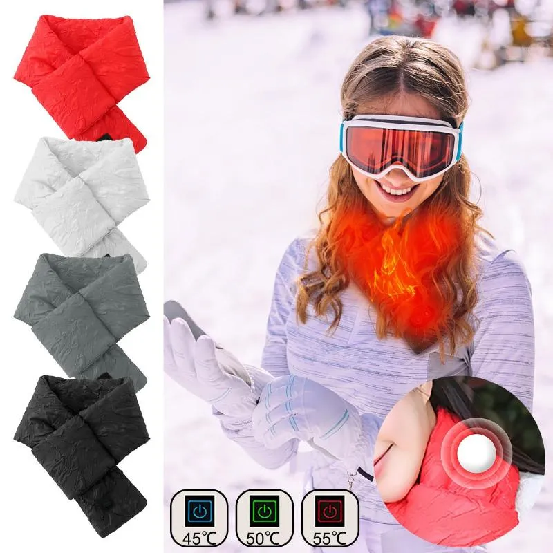 Bandanas Intelligent 3 Speed Temperature Control Heating Scarf Winter Cold Electric Neck Protection Usb Charging