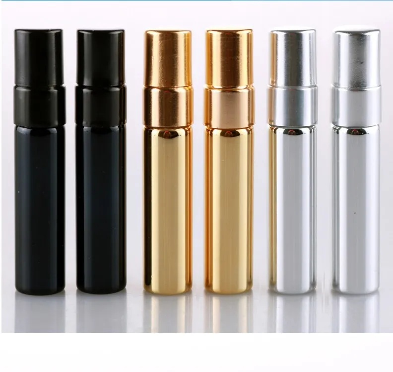 5 ml UV Gold Silver Black Perfume bouteilles ATOMMER