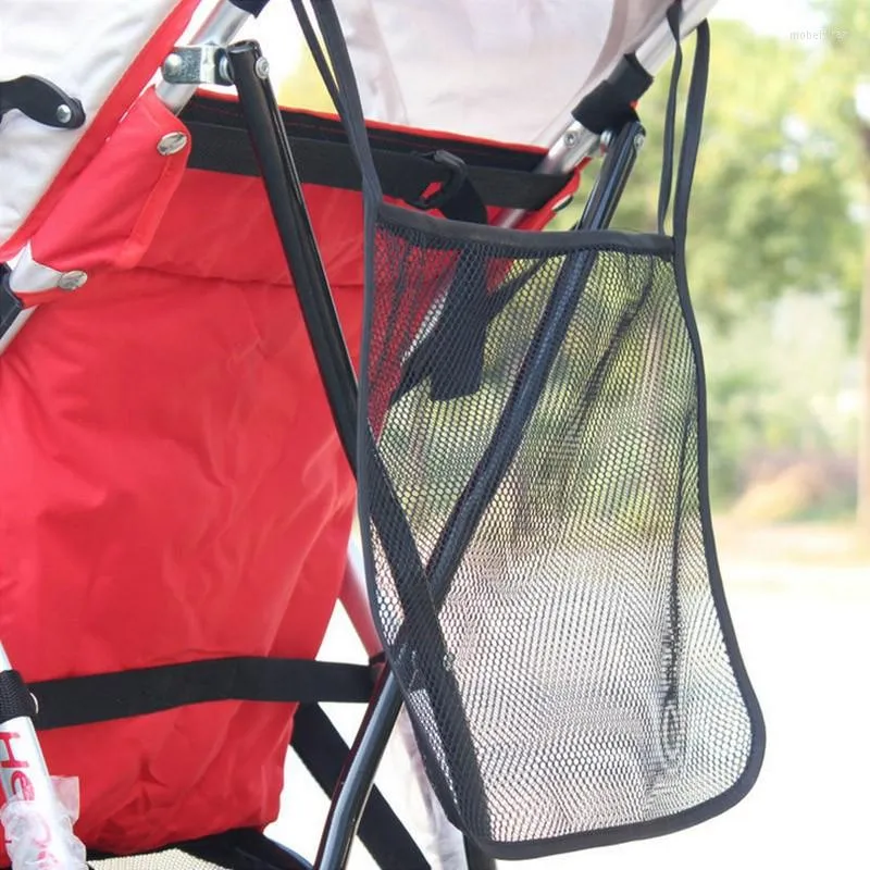 Piezas de cochecito, carrito de cochecito infantil, bolsa de almacenamiento colgante de malla, organizador de bebé, accesorios para pañales de mamá