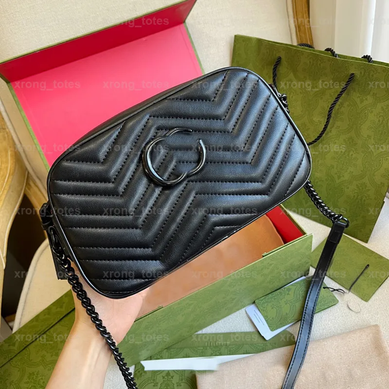 Siyah Crossbody Omuz Çantaları Tasarımcı Lüks Çantalar Zincir Kamera Çantası G Tasarımcılar Cüzdan Kadın Çanta Tasarımcıları Çantalar Cüzdan Çapraz Vücut