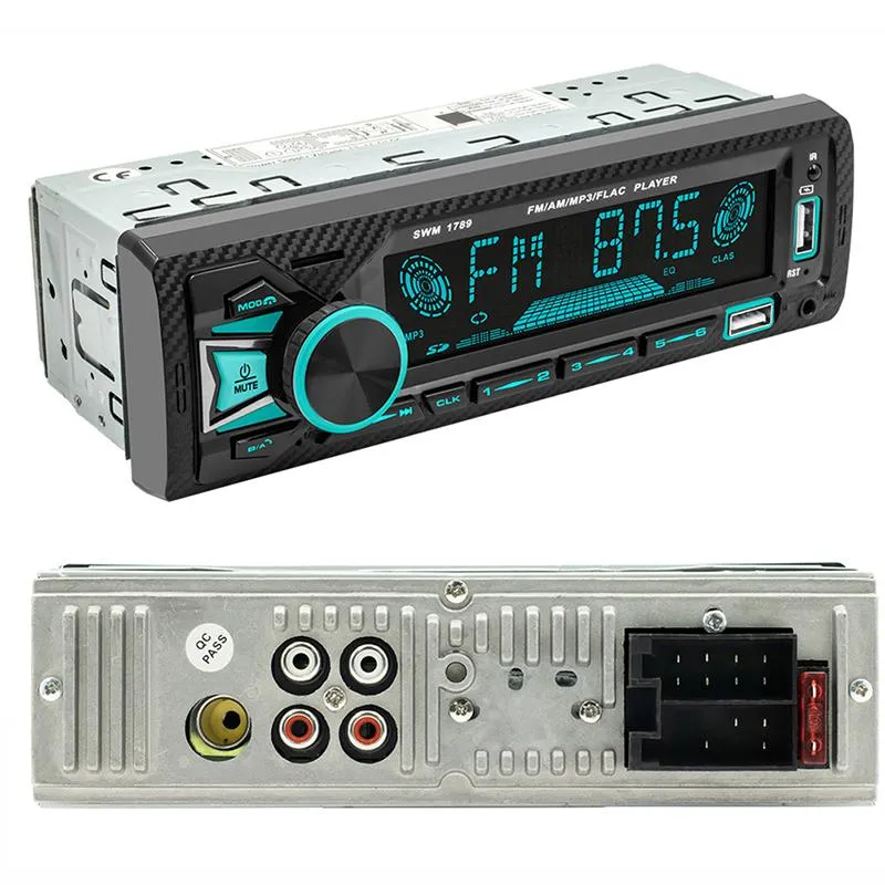 Autoradio 1 Din Bluetooth 5.0 – Mains Libres – FM Radio – EQ – Type-C – 2 USB – AUX – RCA – Commandes Au Volant – Charge Rapide
