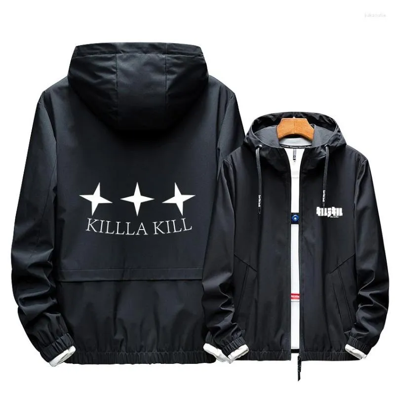 Men's Hoodies KILL La Warm Print Zipper Cotton Winter Hoodie Cosplay Long Sleeve Casual Fashion Coat Thick Jacket Tooling Noctilucent