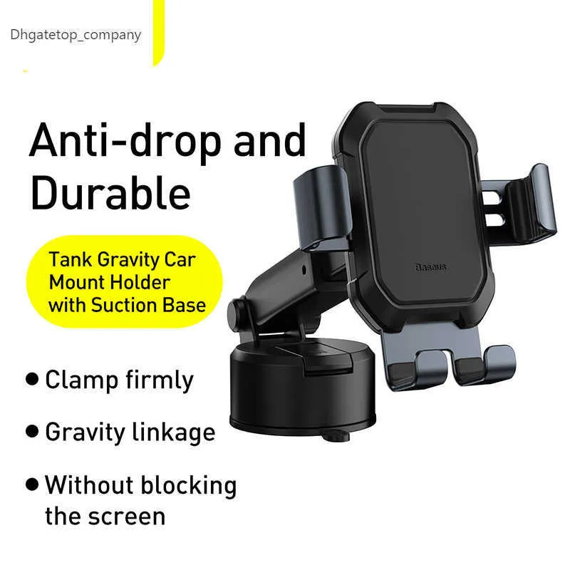 Ny Gravity Car Phone Holder Sug Cup Justerbar Universal Stand i GPS -montering för iPhone 13 12 Pro Xiaomi Poco