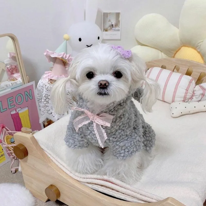 Dog Apparel Puppy Princess Dress Winter Autumn Fashion Wool Sweater Cat Cute Warm Skirt Small Thick Hoodie Poodle Chihuahua Yorkshire