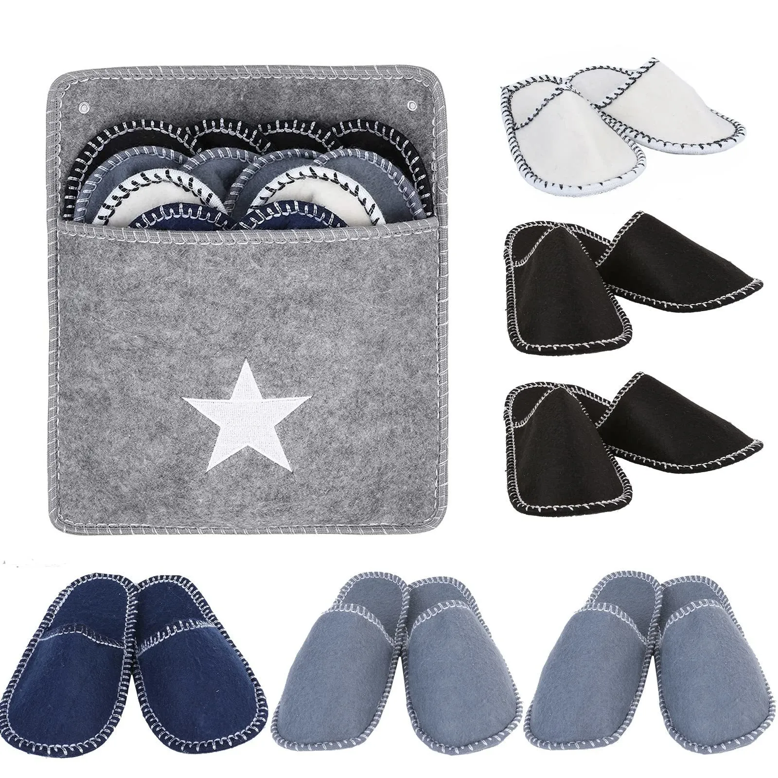 Conjunto de acessórios de banho Slippers Men Women El Travel Spa Portátil Dobring House Disponível Quarto de estar de estar para casa 221207