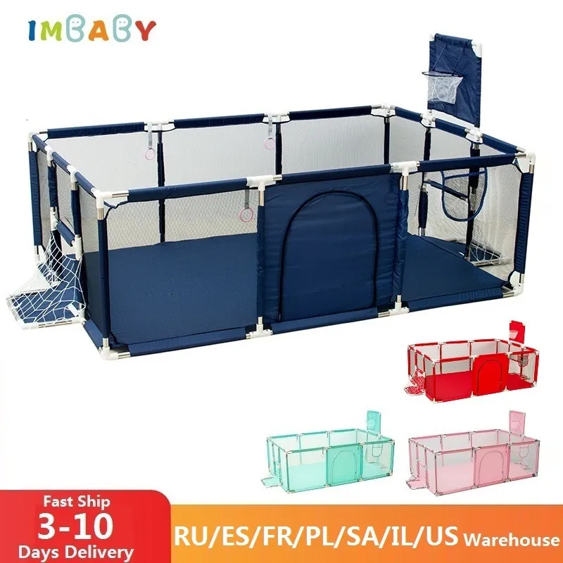 Baby Rail Imbaby Kids Furniture Playpen For Children Stora torr pool Säkerhet inomhusbarriärer Hem Lekplats Park 06 år 221208