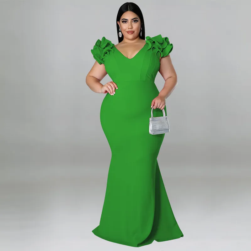 YOUCAI Maxi-jurk voor dames, mouwloos, lange spaghettibandjes, baljurk, elegante cocktailjurk, party, baljurk, vloerlengte, ruches, split avondjurken, Blauw, S