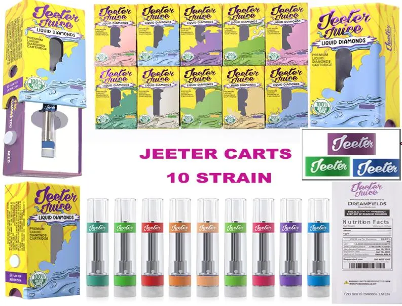 Jeeter Juice Empty Carts Cartridge With Packages 08ml 1ml Pyrex