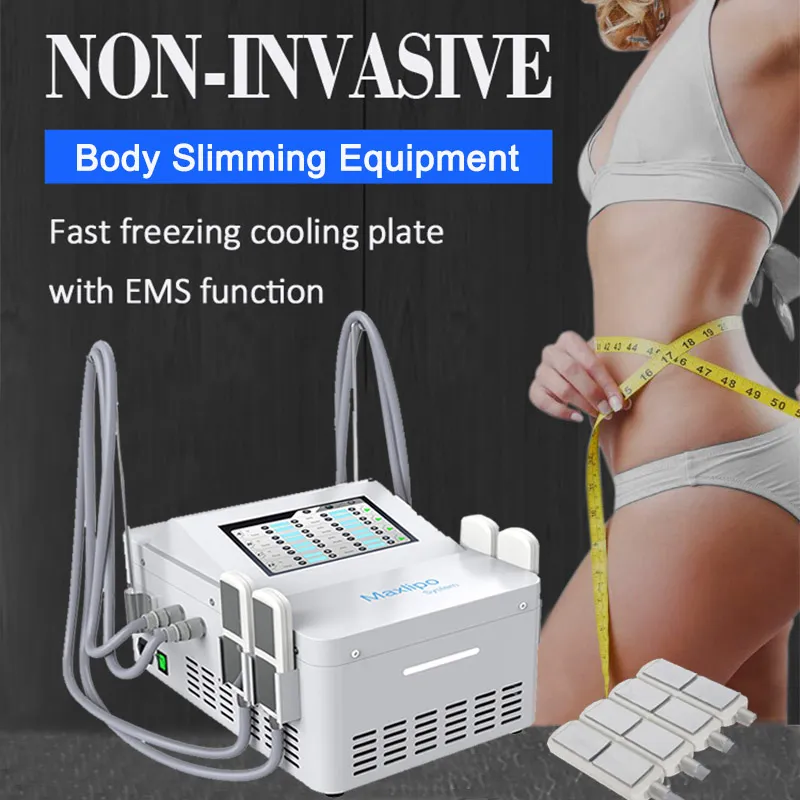 EMS Cool Cryolipolysis Fat Freeze Machine Cellulite Therapy Double Chin Reducer Butt Muscle Stimulator Shaping Body Device
