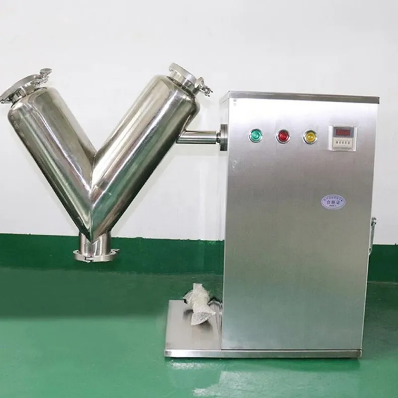 Partihandel Small Processing Machinery VH5 Mixer V-Type Chemical Dry Powder Mixer