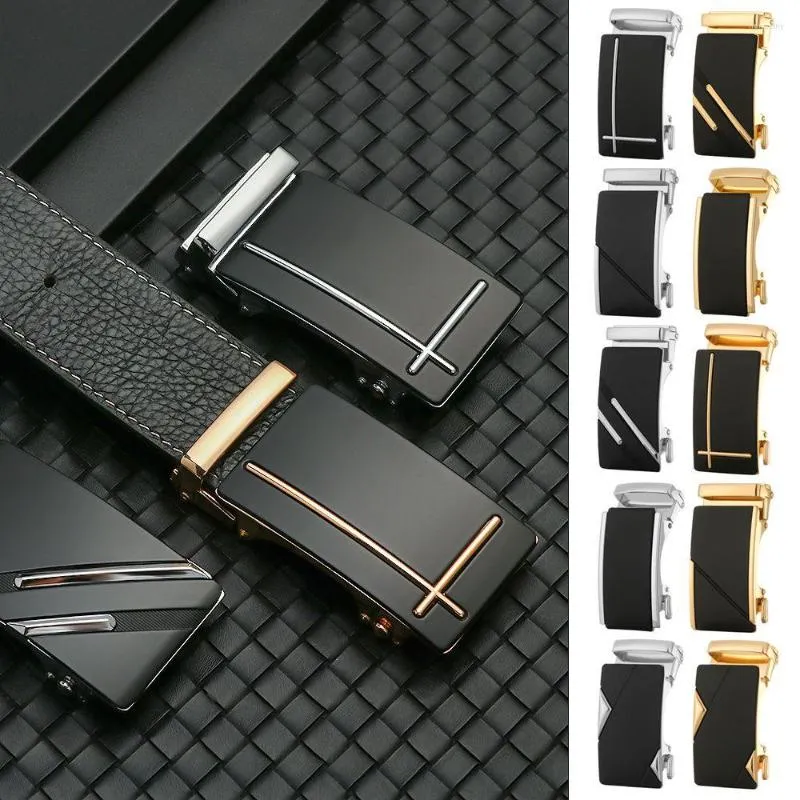 Belts Slide Belt Strap Buckle Automatic Fashion Leisure Head Business Accessories Men's