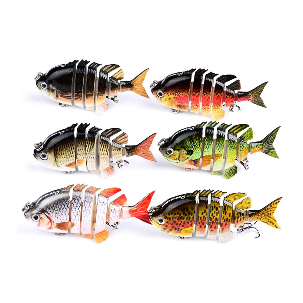 EXAURAFELIS 5-Piece Multi-Jointed Swimbait Lures – Lifelike Bass Trout Fishing Lures, Slow Sinking, Fresh/Saltwater - View #3