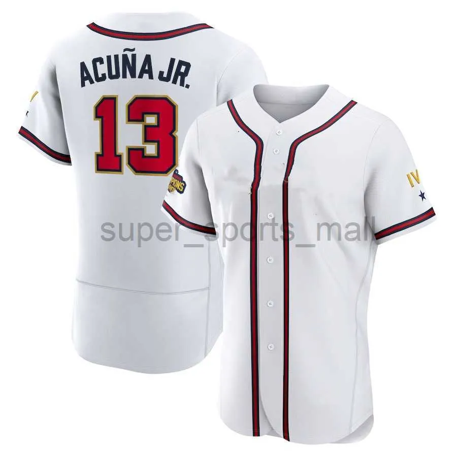 2023 Gold Program Baseball Jerseys Acuna 13 Olson 28 Riley 27