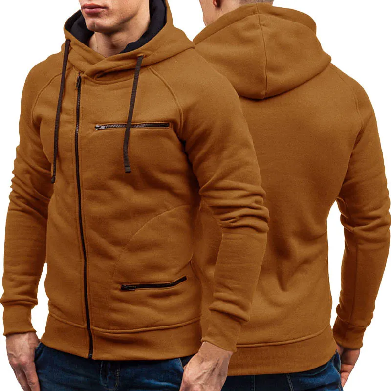 Herren Hoodies Sweatshirts Herbst Winter Langarm Reißverschluss Strickjacke Hoodie Sweatshirt Männer Casual Feste Kapuzenpullover M3XL 221207