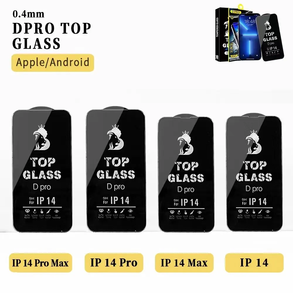 protecteur de verre pour samsung iphone14 14pro max 13 iphone12 12pro screenguard 9h 280abcolle verre transparent anti-empreintes digitales résistant aux rayures couverture d'écran trempé