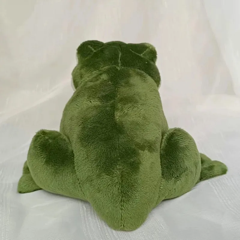 16cm Cute Green Frog Real Life Plush Toy Simulation Sitting Frogs Stuffed Soft Mini Animal Doll Birthday Christmas Gift For Kids