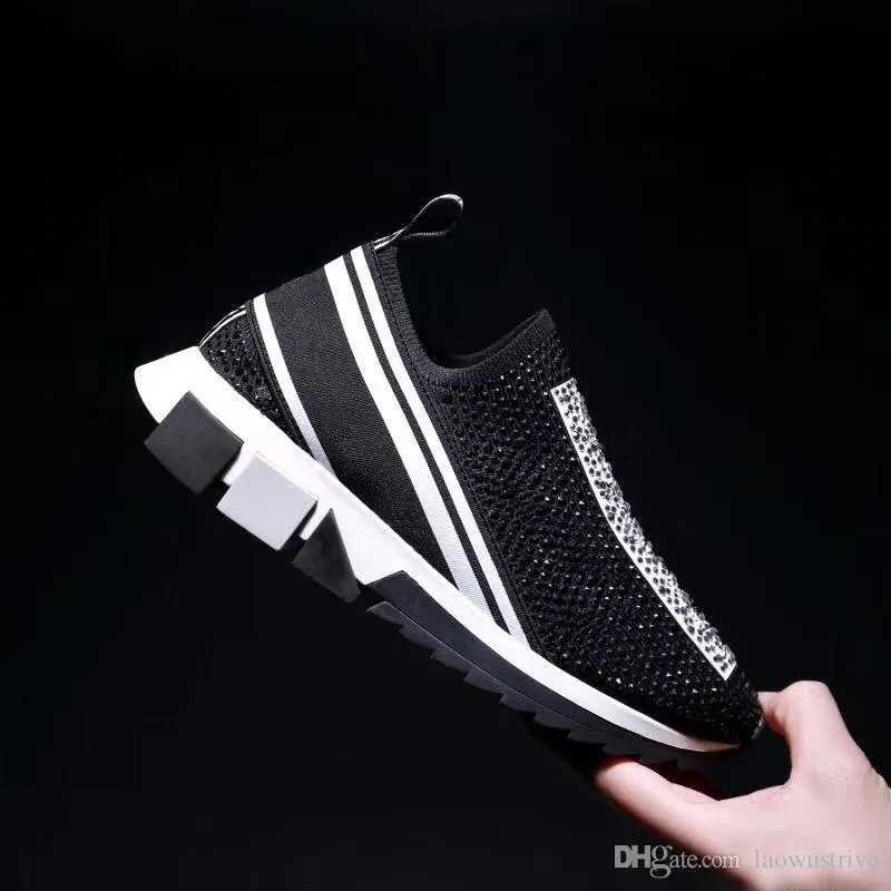 Casual Shoes Sneaker Running Trainers Woman Shoe Men Gym Sneakers Women Travel Leather Elastic Band Fashion Lady Flat Designer Letters Platform Size 35-45