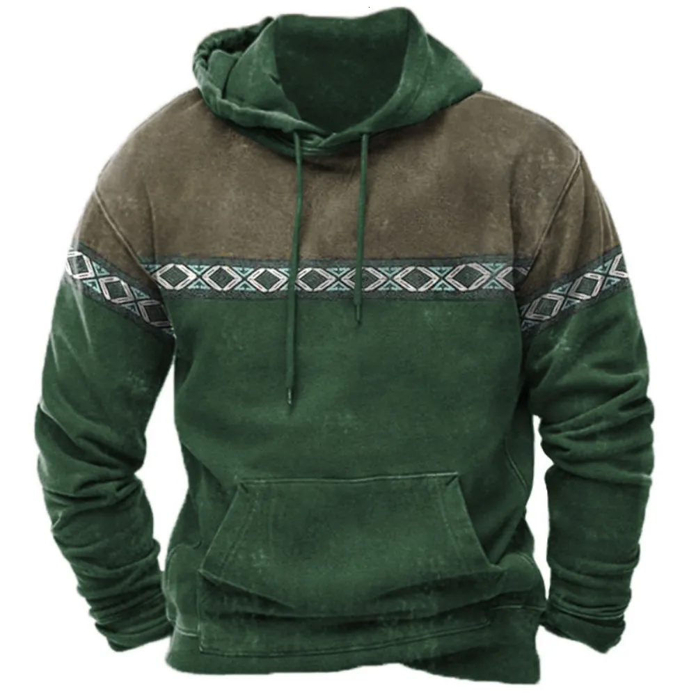 Vintage American Western Cowboy Aztec Hoodie For Men Loose Casual Winter Clothing With Oversized Streetwear Design 221207 From Lu01 Vendor 13.6 DHgate.Com