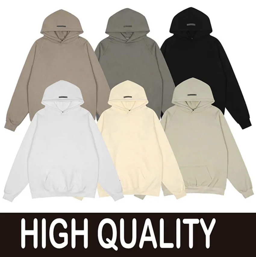 Ess Warm Essential Hoody 후드 티 후드 디자이너 남성 여성 고품질 Streetwear 풀오버 스웨터 루스 점퍼 탑 의류 사이즈