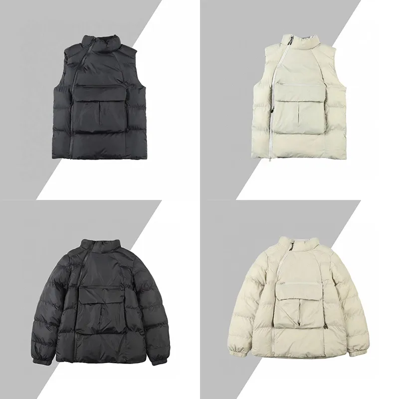 Marca Topstoney Parkas Functional Scimitar Zipper Light Down Jacket Masculino e Feminino Pão Quente Parka Tamanho M-2xl