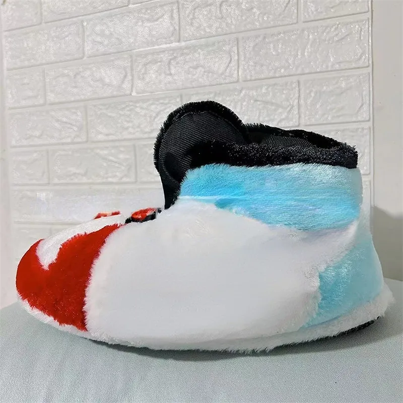 Plush Sneakers Slippers Trending Home Slippers Funny Unisex Warm Winter  Shoes | eBay