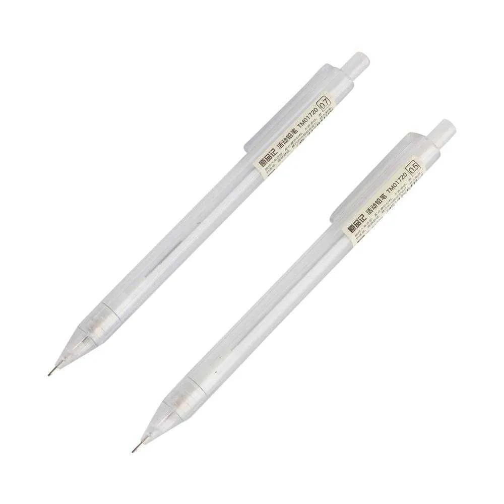 mm Lead Plastic Transparent Mechanical Pencil Automatic Black Colorful Refill Drawing Writing Propelling