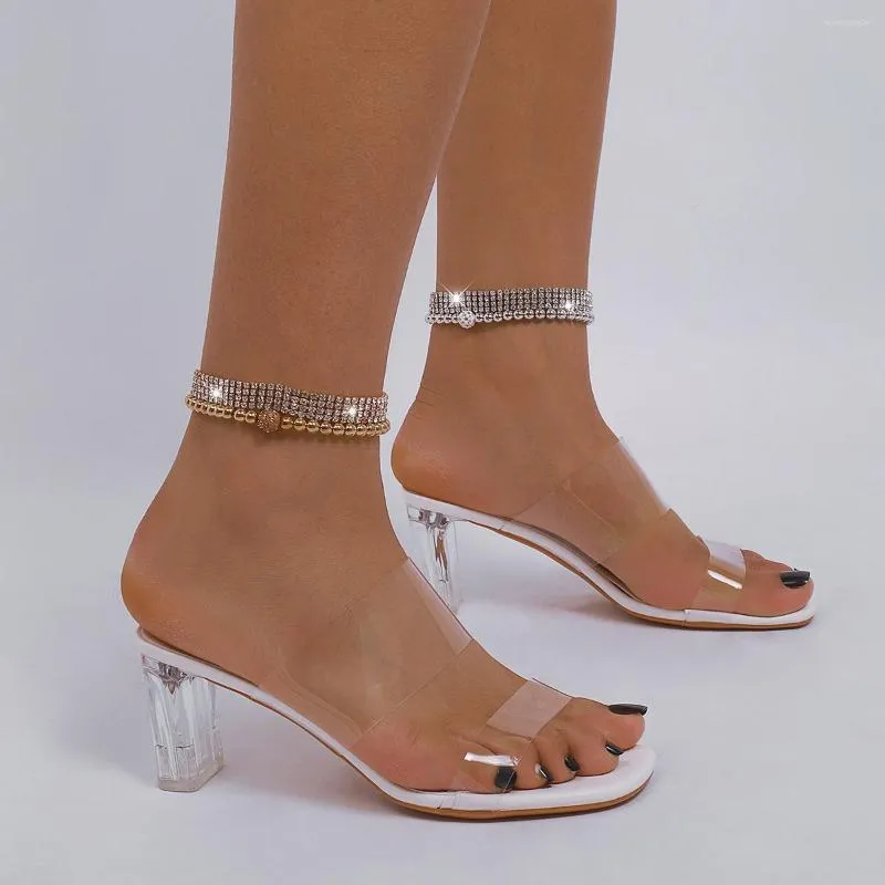 Ankiety 2PCS Akcesoria imprezowe kryształowe koraliki kostki dla kobiet hurtowe bohemian vintage sandały biżuteria łańcucha bransoletki