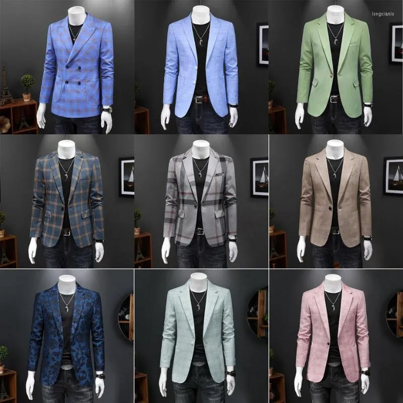 Herrdräkter Ankomst Casual Blazers för män Elegant elegant bröllopsdräkt Homme Terno Masculino 5xl Big Size Prom Blazer Hombre XZ009