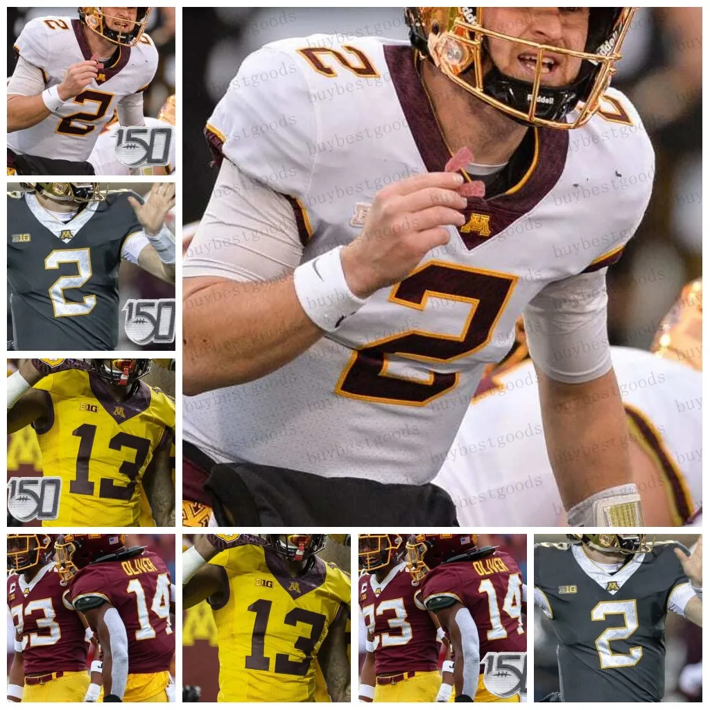 Minnesota Golden Gophers Football 2 Tanner Morgan 24 Mohamed Ibrahim Chris Autman-Bell Cam Wiley Daniel Jackson Coney Durr Boye Mafe Blaise Andries Any Name Number