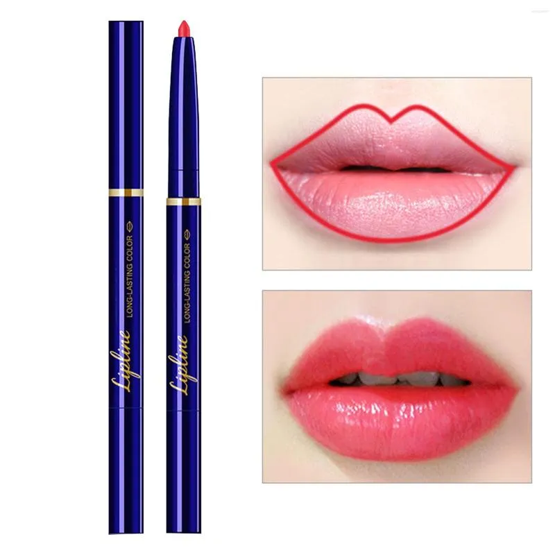 Lip Gloss Automatic Liner Double Ended Lippenstift mit Pinsel ist nicht einfach zu verblassen 1ml Remover Girls