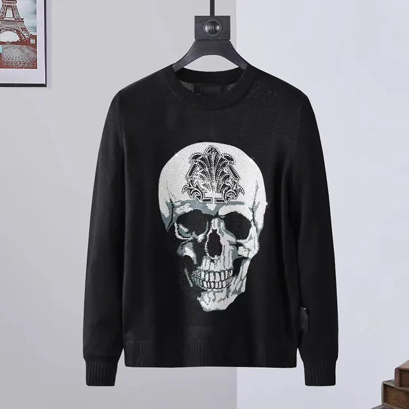 designer Sweaters Men crystal Skull knit Pullover Hoodie Long Sleeve Sweater vintage knitted jumper Embroidery Knitwear letter Winter Fashion luxury Clothes M-3XL
