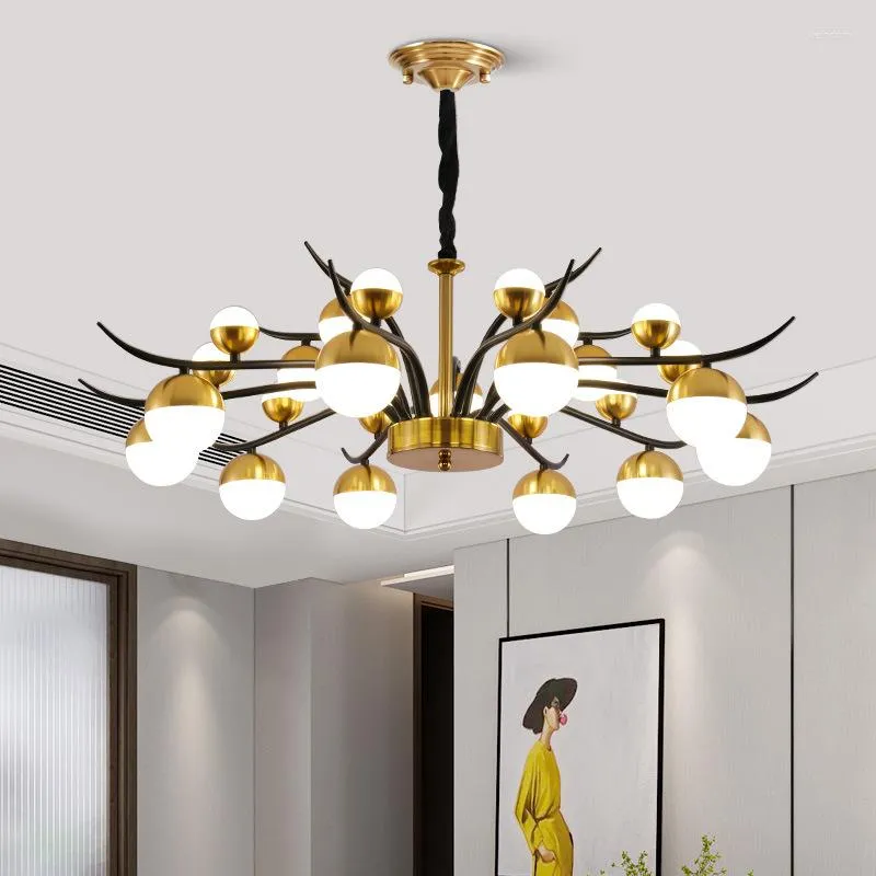 Chandeliers Modern Minimalist Villa Home Living Room Dining LED Chandelier Lighting Nordic Luxury Bedroom Study