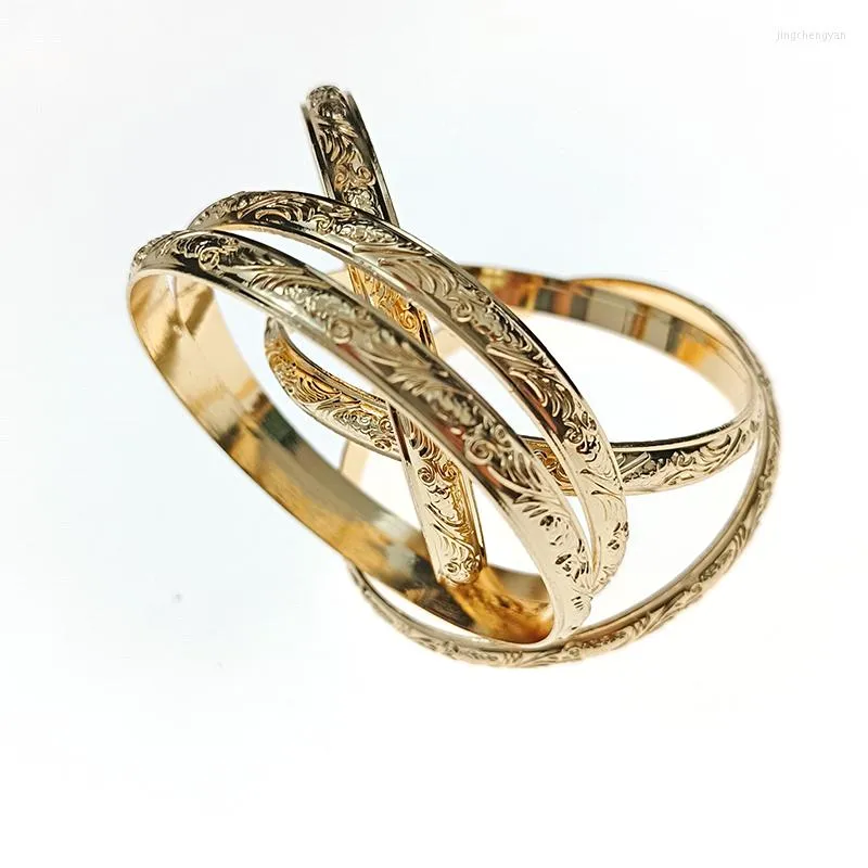 Bracciale rigido da sposa arabo, gioielli da donna, braccialetti placcati in oro, polsini, ciondoli da sposa, regali per feste