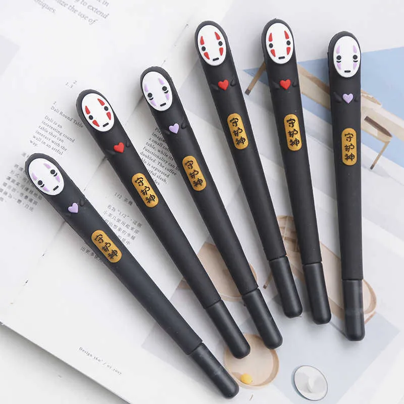 Penna gel Japan Spirited Away No Face man Simpatiche penne neutre con inchiostro nero da mm Articoli di cancelleria promozionale Articoli per la scrittura della scuola