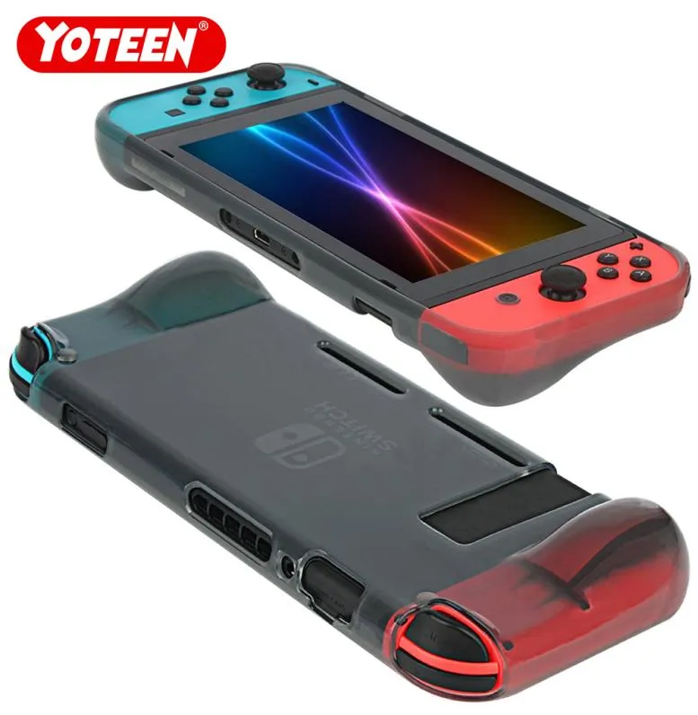 Yoteen TPU case for Nintendo Switch Full Cover Travel Case Protective Soft TPU Builtin Comfort Padded Hand Grips Transparent9191666