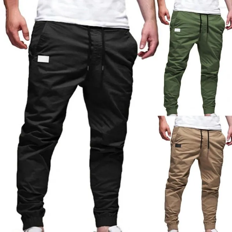 Pantalons pour hommes Pantalons de survêtement à la mode Multi-poches All Match Comfy Deep Crotch Training Slacks