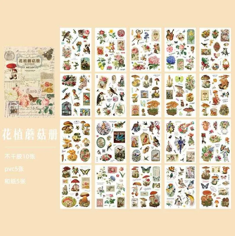Wholesale Vintage PET Sticker Book With 20 Zoho Sheet For DIY Diary, Plant  Flower And Butterfly Decoration, INS Album, Scrapbooking, And Kawaii  Stationery From Massam, $2.71