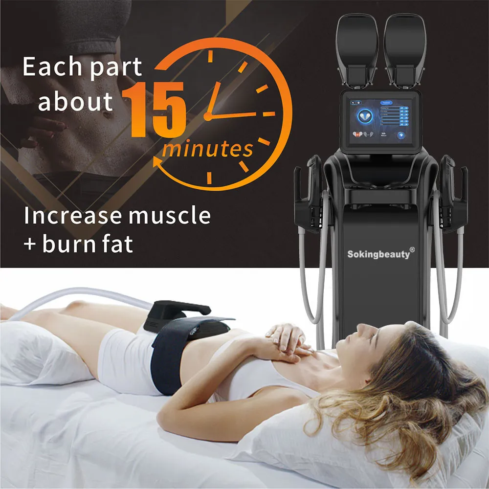 EMSLIM NOVA MUSCLE STIMTOREMS BODY SLIMMING SCULPTING MANISE 4ハンドルネオRF電磁股関節リフト脂肪損失HIEMTマシンとロゴのカスタマイズ